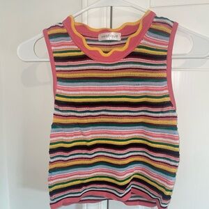Vestique Multi Colored Sleveless Top